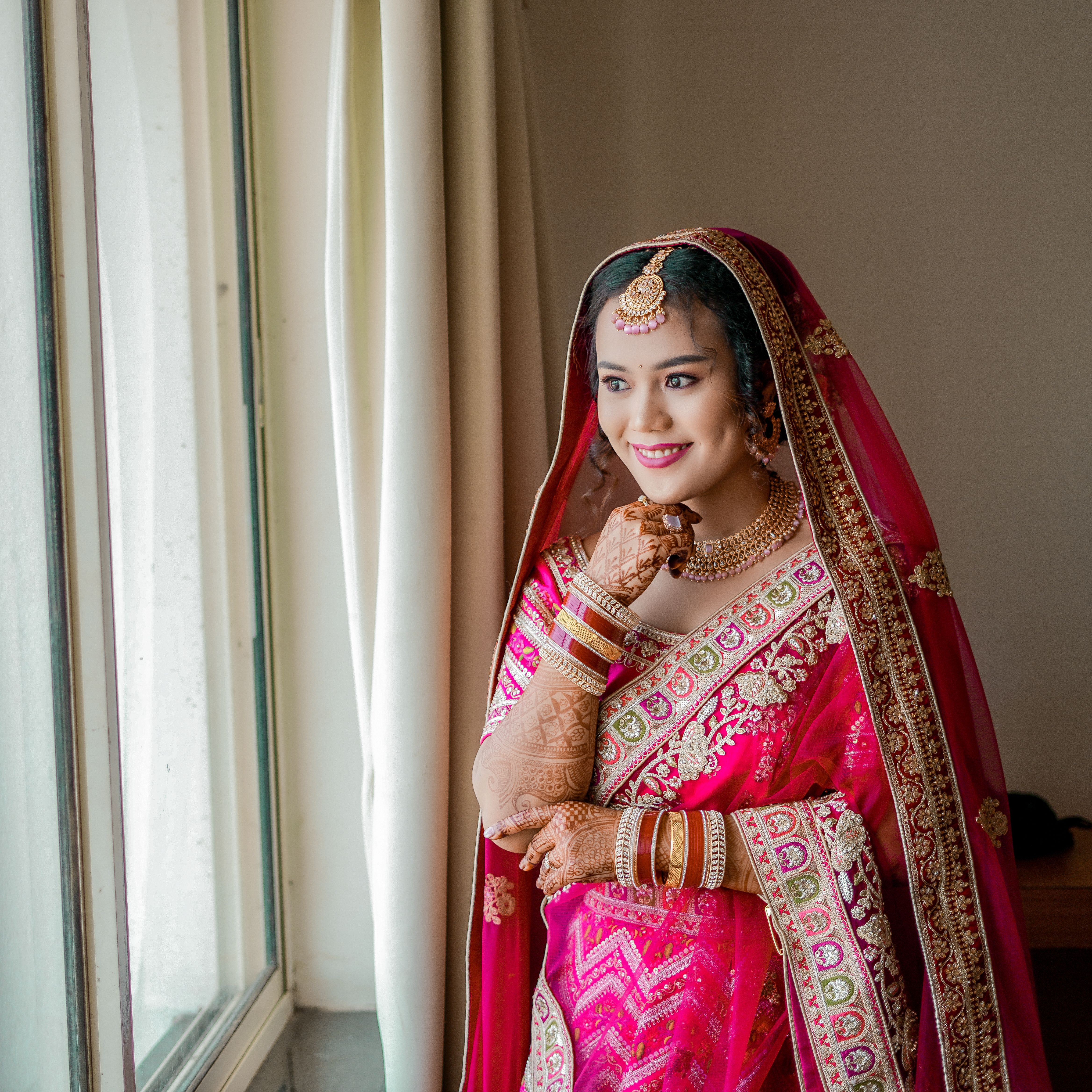 Woman wearing traditional Indian attire